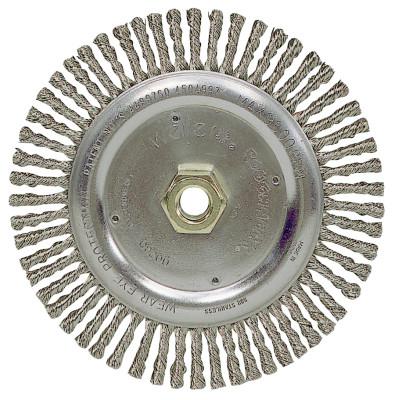 Roughneck Stringer Bead Wheel, 6 7/8 D x 3/16 W, .02 Stainless Wire, 9,000 rpm