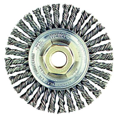 ROUGHNECK MAX 4" Stringer Bead Wire Wheel, .020" Steel Fill, 5/8"-11 UNC Nut