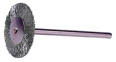 Steel Bristles Miniature Wire Wheel Brush Weiler 0.003 Wire Size 3//4 Diameter 1//8 Stem Size