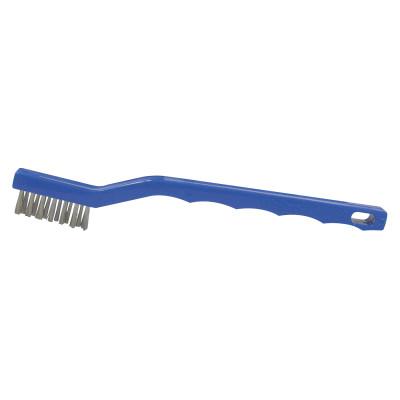 Small Hand Wire Scratch Brush, Stainless Steel Fill, Plastic Block, 3 x 7 Rows