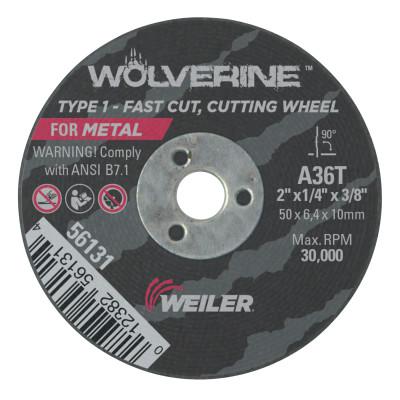 Portable Snagging Wheel, 2 in Dia, 1/4 in Thick, 36 Grit Alum. Oxide