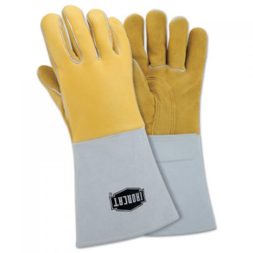 Top Grain Elk Welding Gloves, Top Grain Elk Hide, Large, Gray