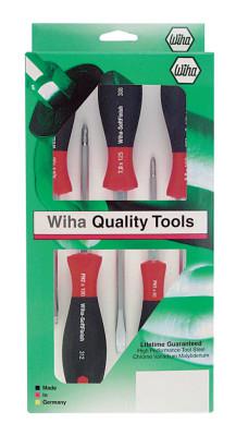 SoftFinish Screwdriver Sets, Phillips; Slotted, 5 Piece, 5.5 - 8 mm