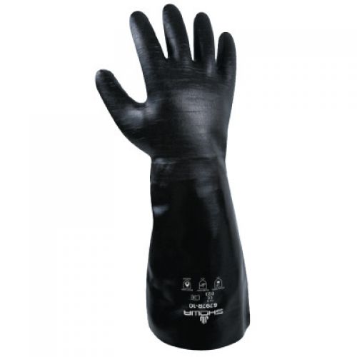Neoprene Elbow-Length Gauntlet Gloves, Black, Smooth, Large