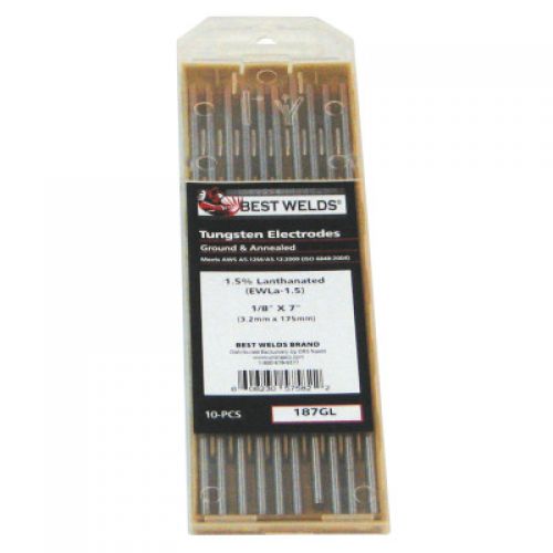 Tungsten Electrode, 1.5% Lanthanated, 7 in, Size 1/8