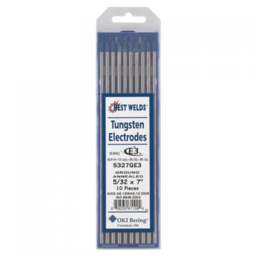 Tungsten Electrode, E3, 7 in, Size 5/32 Advanced Safety Supply