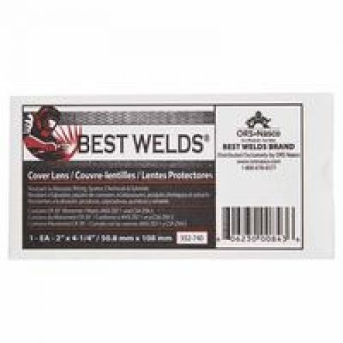 Best Welds Comfort Eye Protection Cover Lens, Clear CR 39 2 in x 4 1/4 0