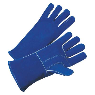 7344 Leather Welding Gloves, Leather, Large, Blue