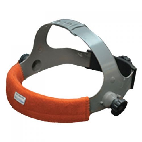 Headgear Sweatband, 8-1/2 in x 1-1/4 in, FR Fleece Cotton, Orange