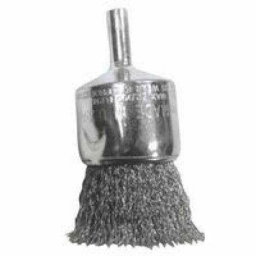 Eagle Brush Stem Mounted Crimped Wire End Brushes, 2-1/2 in Diameter, 0.014 in Wire