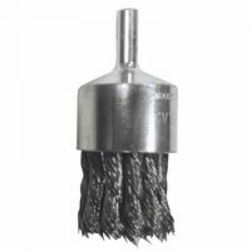 Eagle Brush Stem Mounted Knot Wire End Brushes, OAL 1 1/8 in Diameter 1/4 in Stem