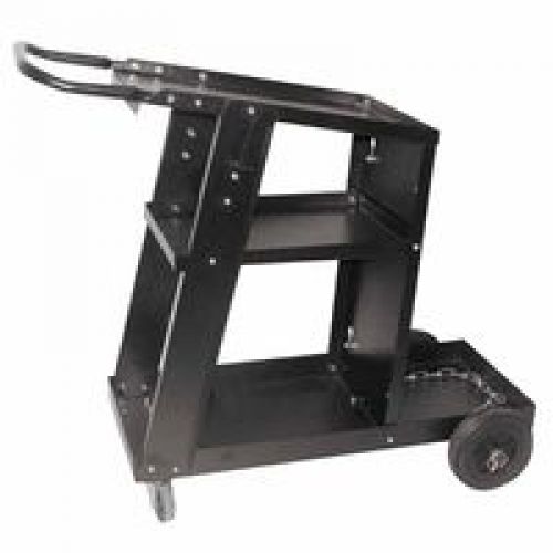 MIG Welding Cart, 12-1/4 in x 33 in, 3 Shelves, 125 lb Cap, Black