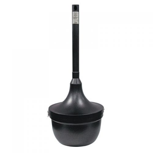 EX-CELL Smokers' Oasis Receptacle, Round, Steel, 4.5gal, Black