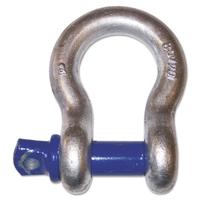 Screw Pin Anchor Shackles, 1 11/16 in Opening, 1 in Bail, 25,000 lb Load