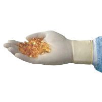Ansell AccuTech Sterile Disposable Gloves, Natural Rubber Latex Size 7 8 mil Natural