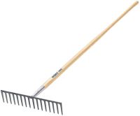 JACKSON PROFESSIONAL TOOL Industrial Rake, 17 7/8 in Forged Steel Blade, 66 in White Ash Handle