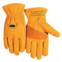 Driving Gloves, Cowhide, Large, Unlined, Gold