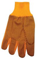 ANCHOR BRAND 1000 Series Dotted Canvas Gloves, Cotton Canvas, Men's, Hi-Vis Orange