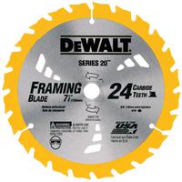 DEWALT Portable Construction Saw Blades, 7 1/4 in, 24 Teeth