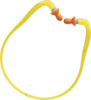 HOWARD LEIGHT BY HONEYWEL QB1HYG Banded Earplugs, Polyurethane, Orange/Red, Banded