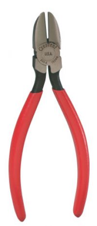 Round Joint Diagonal Cutting Pliers, 6 in, W/out Bevel, Knurled