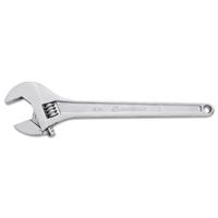 CRESCENT Adjustable Chrome Wrenches, 15 in Long, 1 11/16 in Opening, Chrome