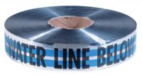 EMPIRE LEVEL MAGNATEC Premium Detectable Warning Tapes, Caution Water Line Below, 2 in, Blue