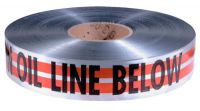 EMPIRE LEVEL MAGNATEC Premium Detectable Warning Tapes, Caution Oil Line Below, 2", Orange