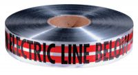 EMPIRE LEVEL MAGNATEC Premium Detectable Warning Tapes, Caution Electric Line Below, 2", Red