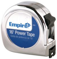 EMPIRE LEVEL Tape Measures, 3/4 in x 16 ft, Chrome