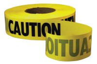 EMPIRE LEVEL Safety Barricade Tape, 3 in x 1,000 ft, Yellow, Caution, Custom Branded