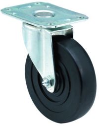 Light Duty Casters, 2 in, 75 lb, Soft Rubber, Swivel