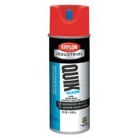 KRYLON Quik-Mark APWA Water-Based Inverted Marking Paints, 12 oz Aerosol, Brilliant Red