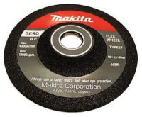 MAKITA Flex Grinding Wheels, 4", 5/8" Arbor, 46 Grit, Regular Alumina/Silicon Carbide