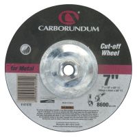 CARBORUNDUM Depressed Center Wheel, 7 in Dia, 1/8 in Thick, 5/8 in Arbor, Aluminum Oxide
