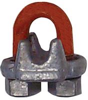 CM COLUMBUS MCKINNON Forged Wire Rope Clips, 1/8 in, Galvanized Zinc