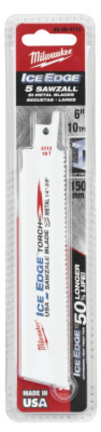 MILWAUKEE ELECTRIC TOOLS The Torch Ice Hardened Sawzall Blades, 9 in x 1 in, 14 TPI, 1/2 in. Universal