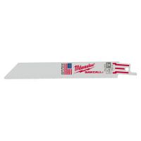 MILWAUKEE ELECTRIC TOOLS Thin Kerf SAWZALL Blades, 6 in x 3/4 in, 24 TPI, 1/2 in Universal, Most Metals