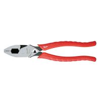 MILWAUKEE ELECTRIC TOOLS High Leverage Lineman’s Pliers, 9" Length, 3/4" Cut, Pipe Reamer up to  1 1/2"