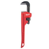 MILWAUKEE ELECTRIC TOOLS Pipe Wrench, 10 in Long, Steel