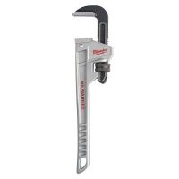 MILWAUKEE ELECTRIC TOOLS Pipe Wrench, 12 in Long, Aluminum