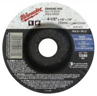 MILWAUKEE ELECTRIC TOOLS Type 27 Reinforced Depressed Center Grinding Wheels, 4 1/2 X 1/4 X 7/8, 24 Grit