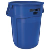 RUBBERMAID COMMERCIAL Brute Round Containers, 10 gal, Plastic, Gray