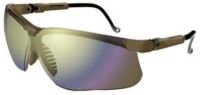 Honeywell Uvex Genesis Eyewear, Mirror Lens, Polycarbonate, Ultra-dura, Earth Brown Frame