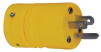 Daniel Woodhead Super-Safeway Rubber Plug, 5-15, 2-Pole/3-Wire Face View, 125 V/15 A