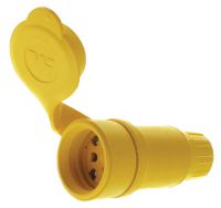 Watertite Rubber Connector, L5-30, 2-Pole/3-Wire Face View, 250 V/30 A