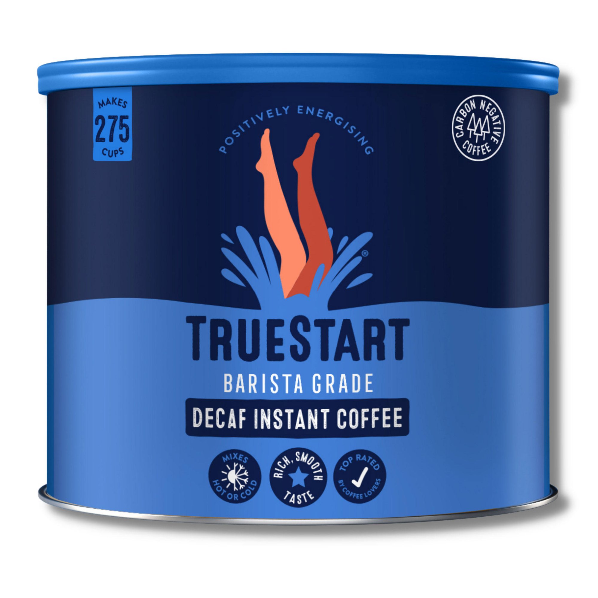 TrueStart Barista Grade Instant Coffee Decaffeinated 500g Tub 