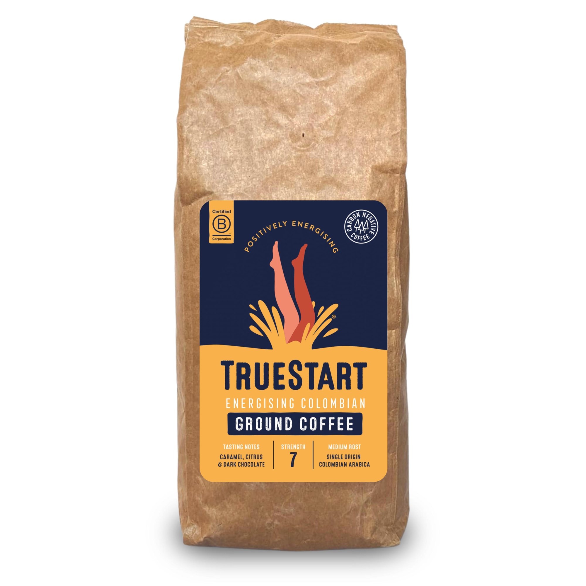TrueStart Ground Coffee Colombian 1kg [Pack]