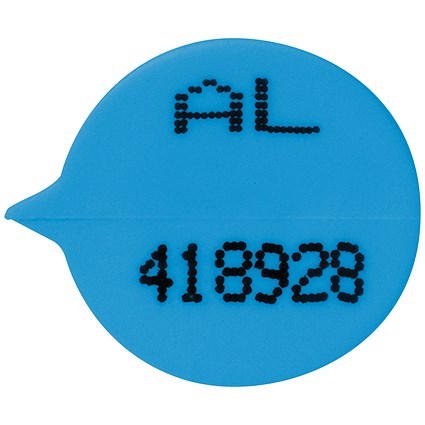 Numbered Security Seals Blue [Pack 500]