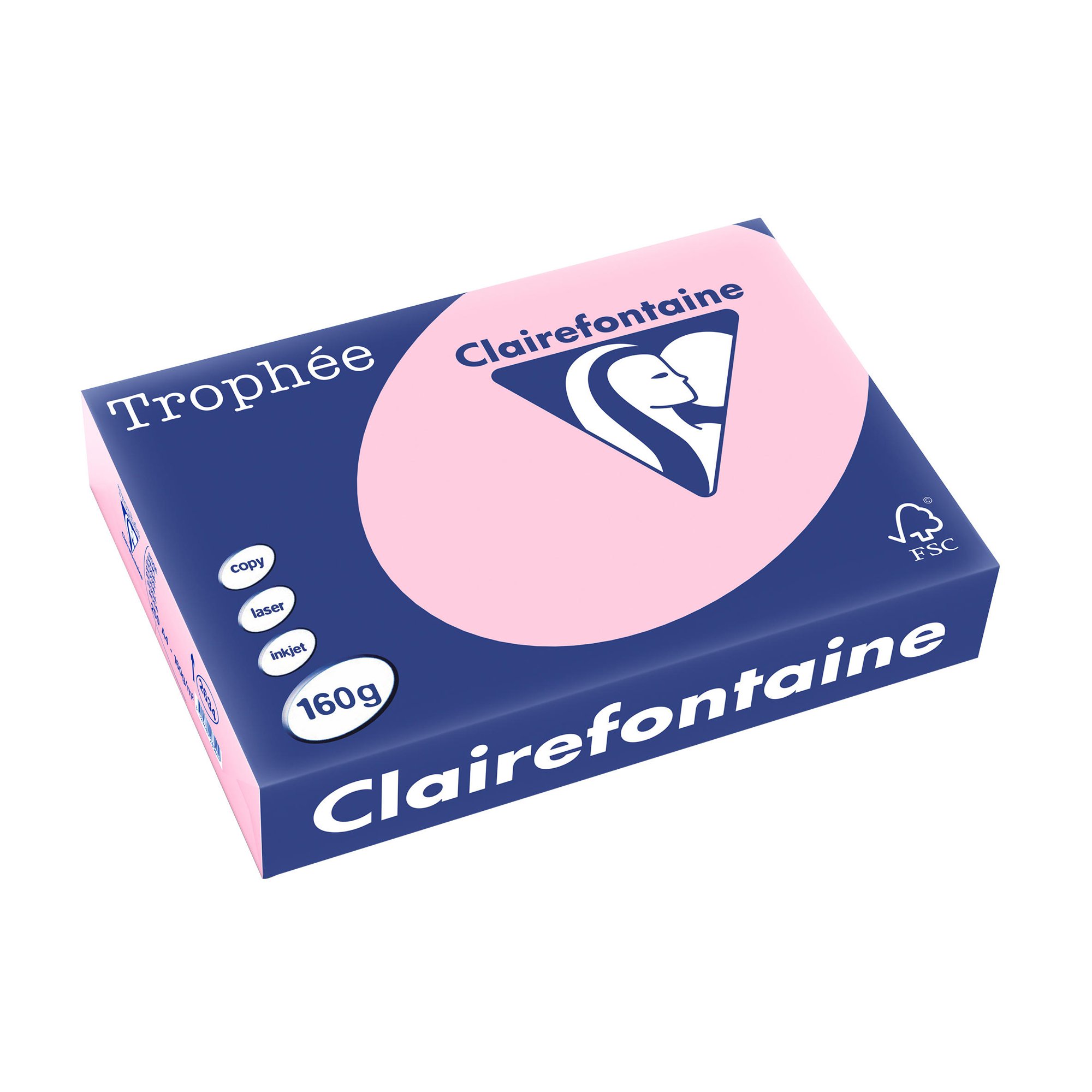 Trophee A4 Coloured Card 160G 250Sh Pink [Each = 250]